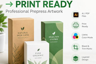 convert ai generated packaging into print ready artwork