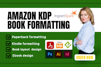 paperback book formatting book, ebook layout design amazon kdp ingramspark