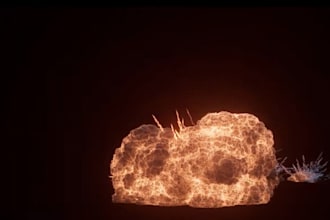 do vfx, fire explosion, horror, cgi explosion destruction, smoke, and gun shot