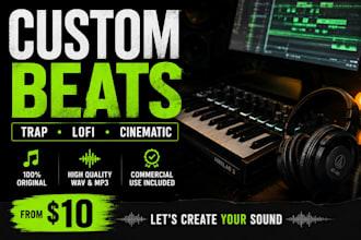 produce custom beat, background music or soundtrack