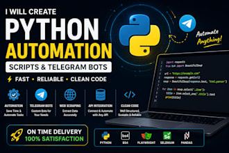 develop python scripts for automation