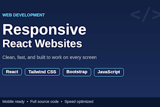 build a responsive website with react and tailwind CSS