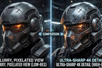 upscale and restore your images to crystal clear 4k quality