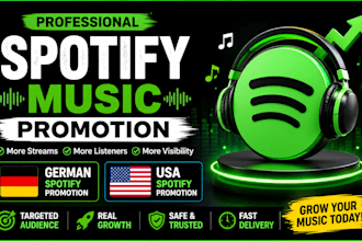 organic german spotify music promotion, usa spotify music promotion