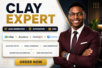 setup clay com apollo io hubspot CRM n8n zapier workflow automation