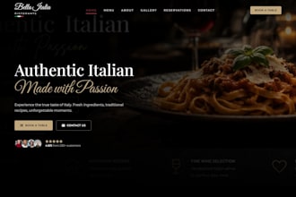 design a modern restaurant website that looks premium