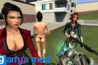 rig, port, or create nsfw sfm model gmod player model  l4d2 tf2 mmd vr character