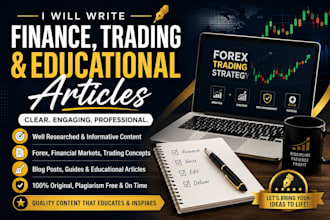 write engaging finance, trading, and research articles for your business