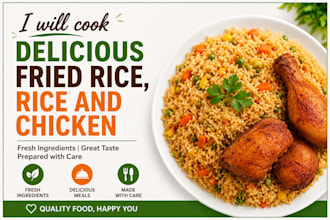 cook delicious fried rice rice and chicken