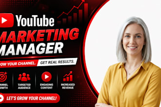 be your you tube marketing manager, youtube manager, you tube video seo for sale
