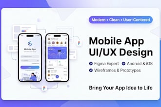 design modern mobile app UI UX design in figma