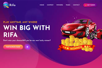 design wix raffle website fundraising raffle website prize draw website