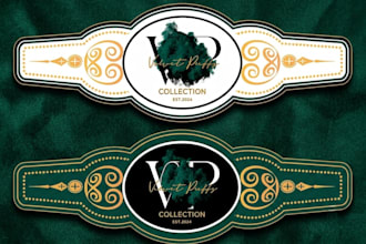 design modern cigar box, cigar ring, cigar band, cigar label, and cigar logo