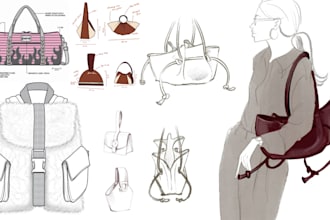 create a bag, handbag fashion, backpack, tote bag, purse with tech pack