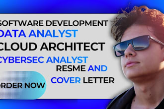 write an ats resume for software engineer, cloud architect, data scientist