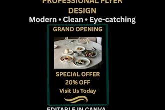design professional flyer, poster and brochure in canva