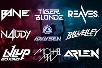 design dj, music, band, metal, edm, or custom font logo for you