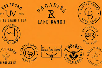 design a western, ranch cattle brand style logo  and livestock branding