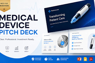 medical device pitch deck, healthcare investor presentation