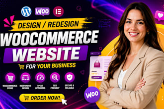 create a professional woocommerce website with elementor for businesses