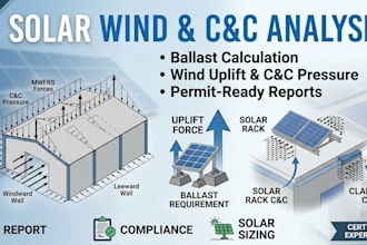 do solar panel wind ballast calculation and component cladding pressure