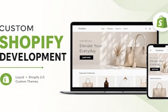 develop a custom shopify store using liquid