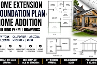 create home extension, addittion and foundation plans for building in ny, ca, az