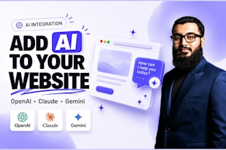 build ai chatbot, ai agent or chatgpt integration for your website