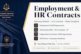 prepare independent contractor employment contracts
