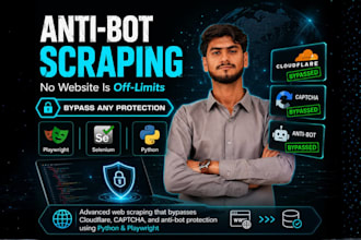 scrape any website even with anti bot protection using python