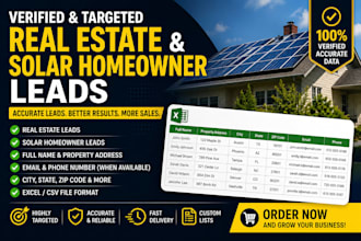 provide verified real estate and solar homeowner lists