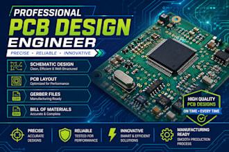 do electronic design pcb design, layout robotics and schematic for manufacturing