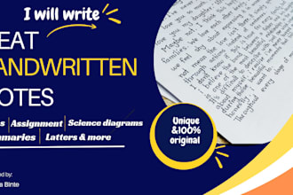 write neat handwritten notes and science diagrams