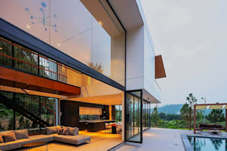 do exterior backyard redesign facade front elevation house building lighting