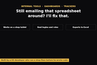 build a custom internal tool or dashboard for your business