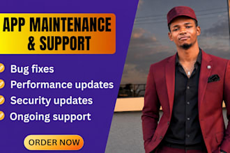 provide app maintenance, bug fixes, updates and app support