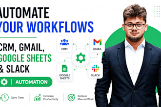 automate your CRM, gmail, google sheets, and slack workflows