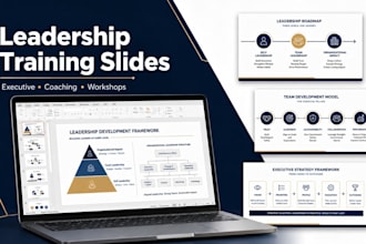 design leadership coaching presentation, executive training slides