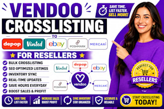 do vendoo crosslisting to depop vinted ebay poshmark and mercari for resellers