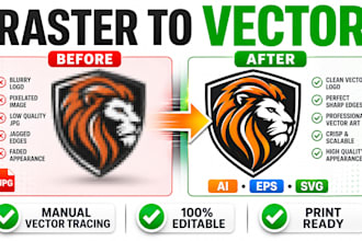 professionally vector trace, redraw logo to ai, eps, svg