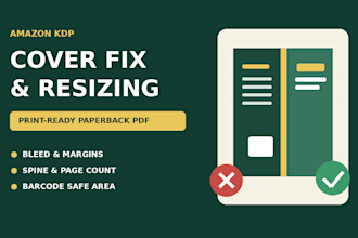resize, repair, or fix your amazon KDP paperback cover