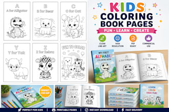 create custom kids colouring book