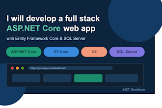 develop a full stack asp dot net core mvc web application with ef core