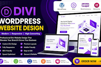 design divi wordpress website with responsive design as divi wordpress developer