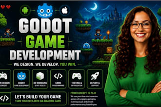 do 2d or 3d godot game developed for android, IOS, web godot game engine