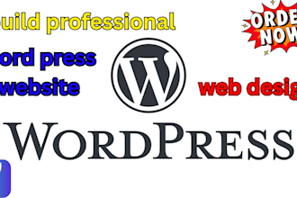 build professional word press website and web design