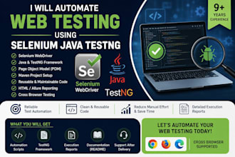 automate web testing using selenium java testng