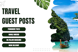write publish travel guest post, authority backlink, SEO