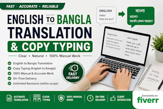 english to bangla translation and copy typing service