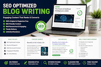 write SEO optimized articles for your website or blog